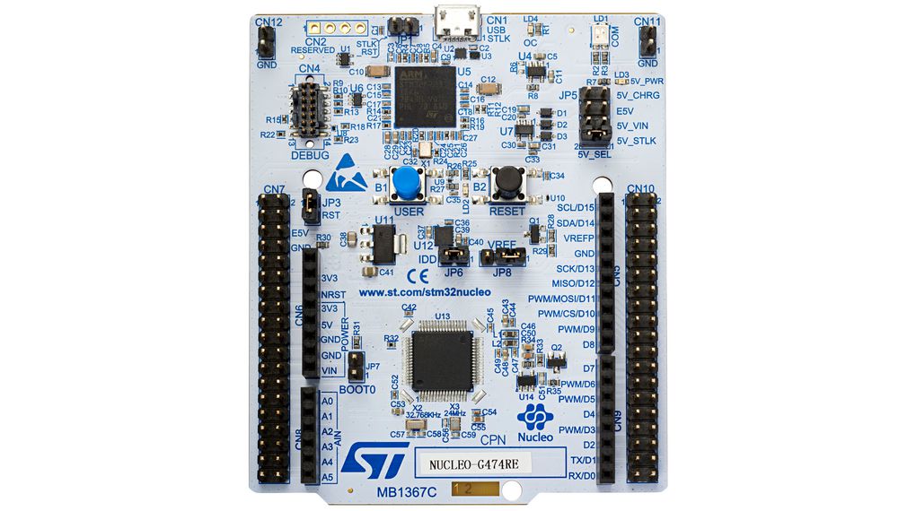 NUCLEO G070RB ST M32 Nucleo Board 128KB 36KB Distrelec Nederland